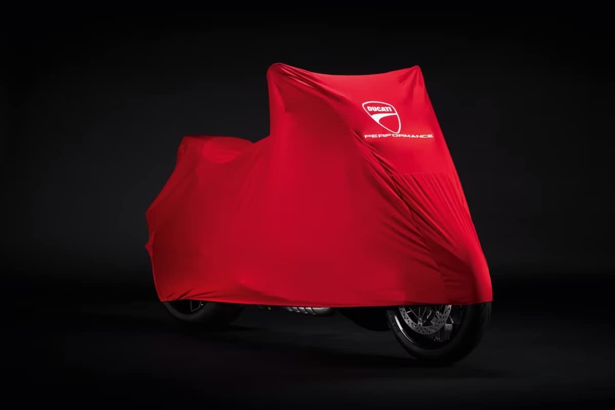 Ducati Universal Bike Cover - Red Durable Protection for All Motorcycles