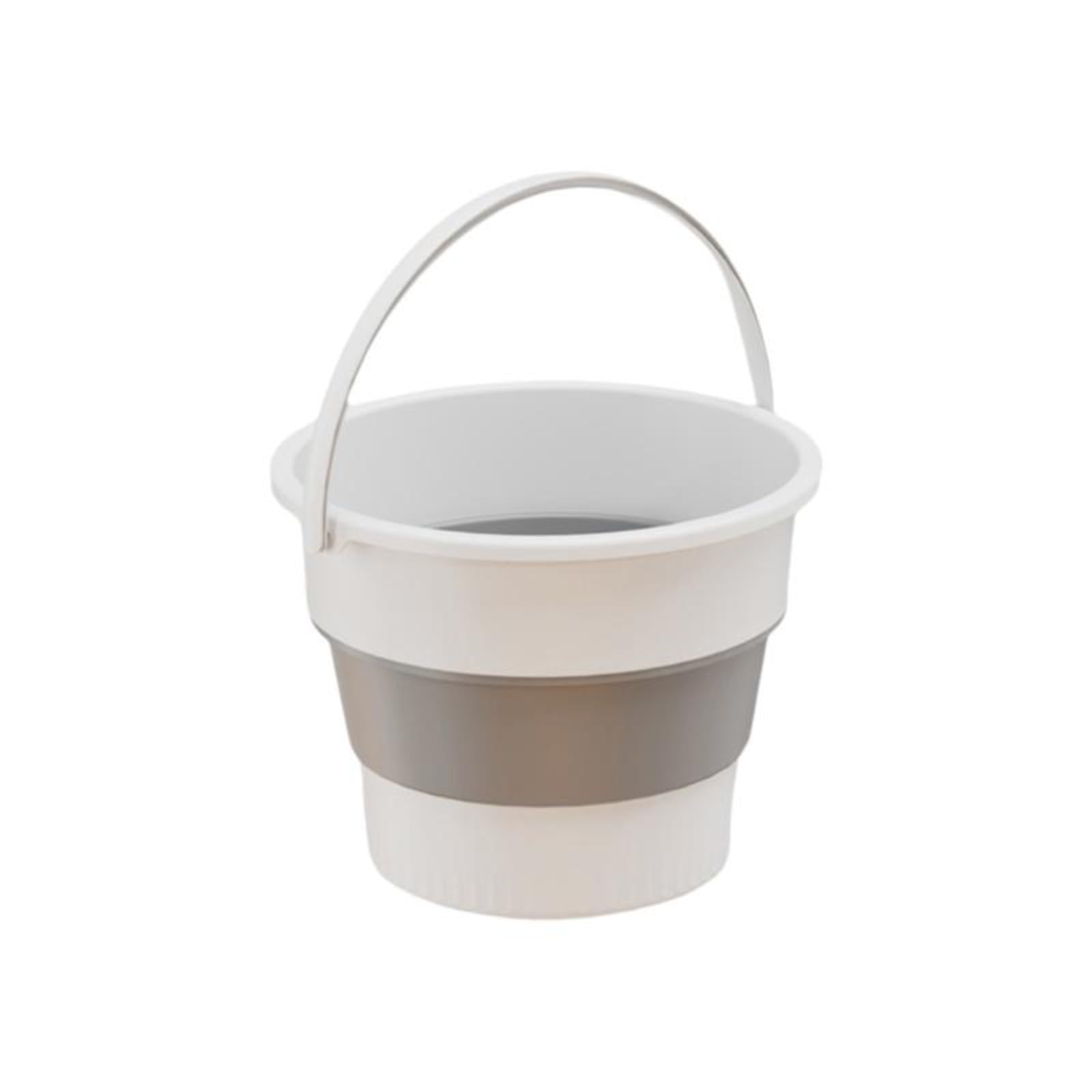 HEAVENGLOW Car Trash Can, Foldable Organizer, Waterproof Storage Bin for Cars, s, Pickups White Gray 10L|1 Gare Can