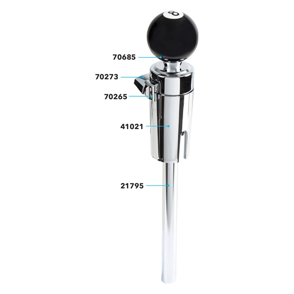 United Pacific 70685 - Manual Transmission Shift Knob - Pool Ball Shift Knob Number ''8'' For 13/15/18 Speed Eaton Style S