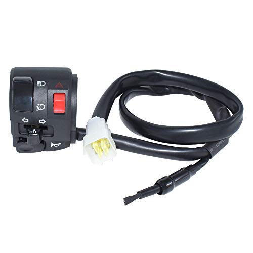 Feiteplus ATV Motorbike Handlebar Switch, FP-1523C-22, Black, Horn & Turn Signal, Durable ABS/Plastic/Metal/Rubber, 7/8" 22