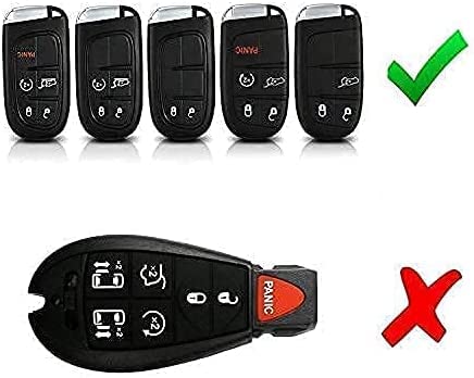 2Pcs Key Fob Cover For Jeep & Dodge | Grand Cherokee, Renegade, Charger, Challenger, Dart, Durango, Journey Chrysler 300 Keyfob