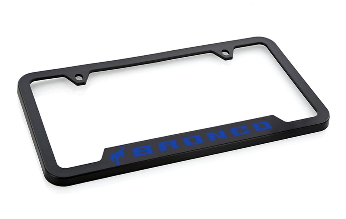 Ford Bronco Uv Printed License Plate Frame - Velocity Blue