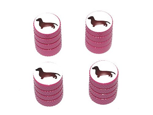 Graphics & More Dachshund - Dog Tire Rim Valve Stem Caps - Pink