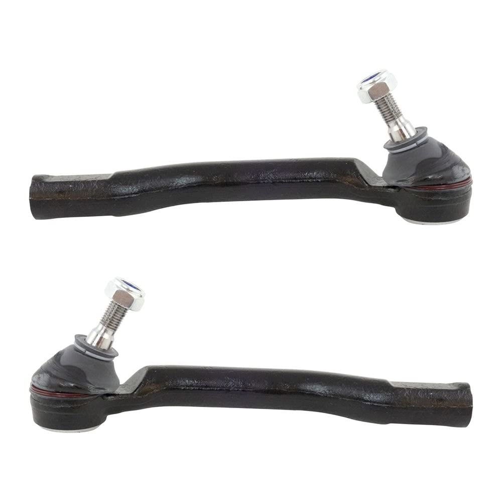 TRQ Front Outer Tie Rod Set Compatible with 2011-2017 Nissan Juke 2011-2014 LEAF