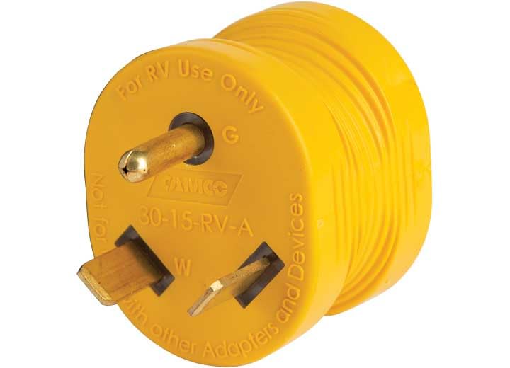 Camco 55232 30 Amp Male/15 Amp Female Adapter With Indicator Light