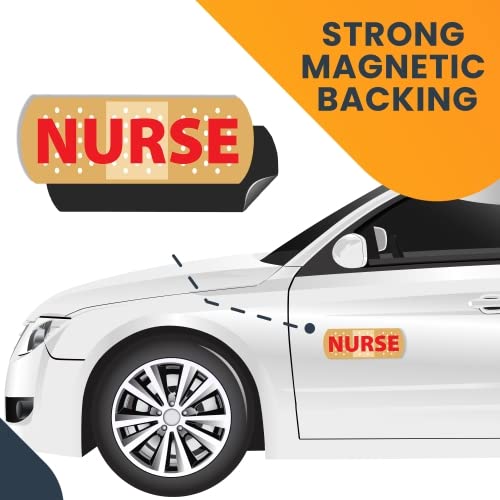 Magnet Me Up Nurse Band Aid Magnet Decal, 3X8 Inches Heavy Duty Automotive Magnet For Car Truck Suv