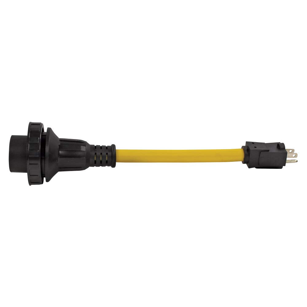 Quick Products Qp-15M30T012 Twist Lock Adapter Cord - 15A Male To 30A Twist Lock, 12''