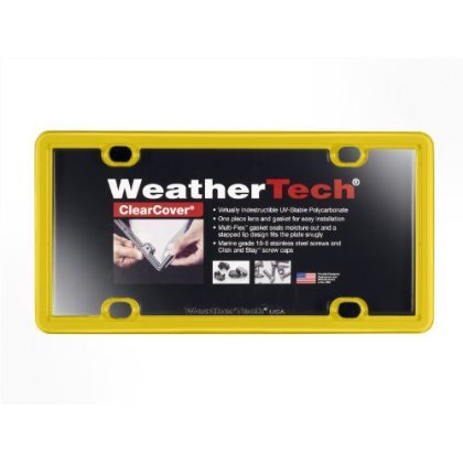 Weathertech Clearcover License Plate Cover And Frame, Yellow