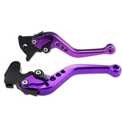 FXCNC CNC Brake Clutch Levers for GROM MSX125 CBR300R CB500X, Aluminum, Purple Lever with Black Adjuster, 2011-2020 Models