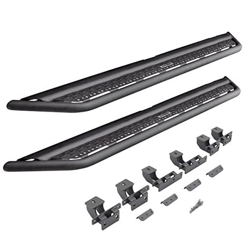 Go Rhino D64054T Dominator Xtreme D6 Side Steps With Rocker Panel Mounting Brackets Kit For 19-24 Gmc, Chevrolet (Extended Cab Pickup)