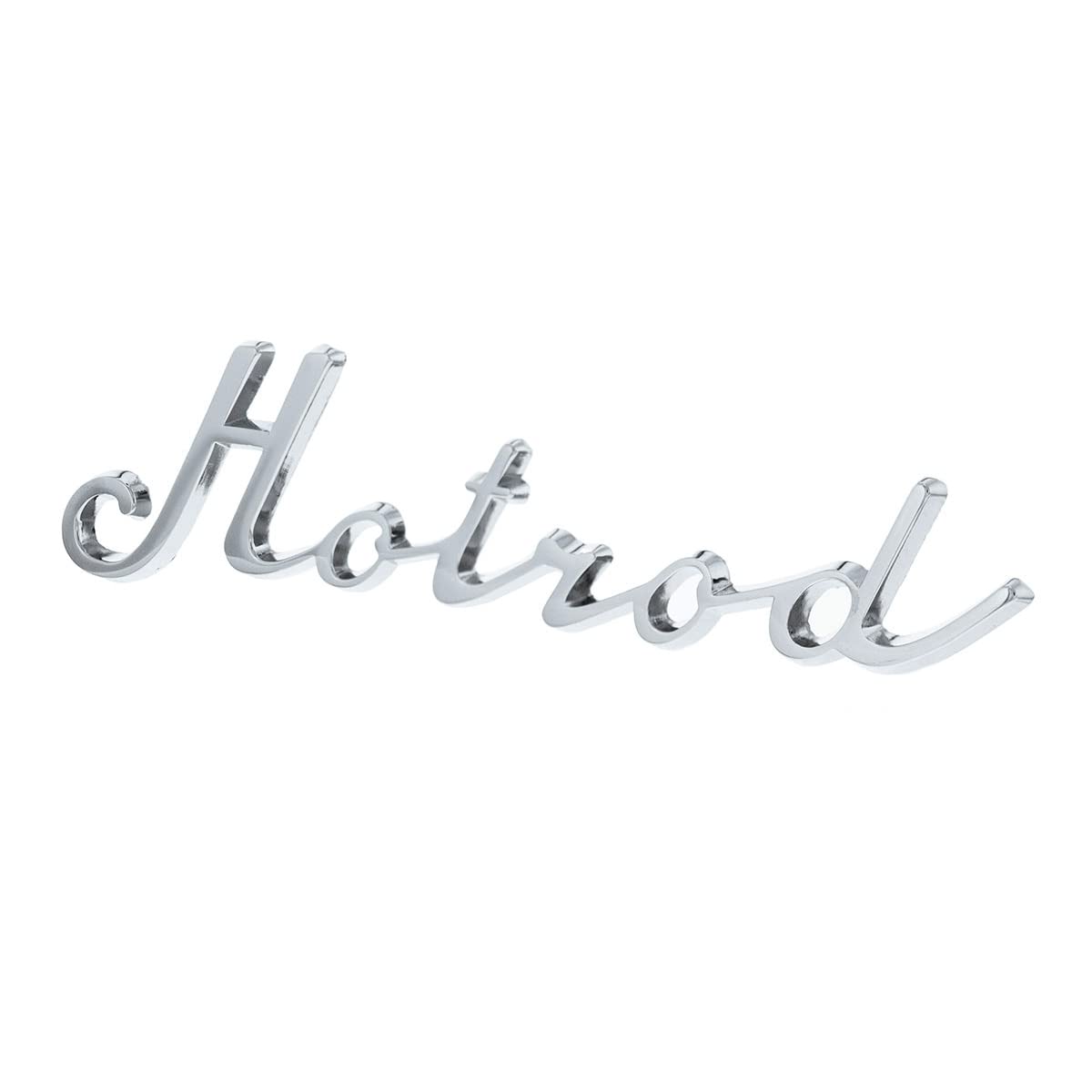 United Pacific S1001 Chrome''Hotrod'' Script Emblem With Stud