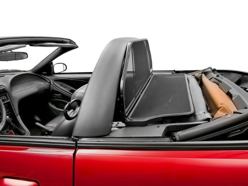 Love The Drive Mustang Wind Deflector for 1994-2004, Transparent Black Plastic, Compatible with Light Bar