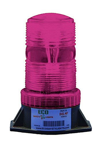 B6L4PAC 85-265V AC LED EMERGENCY WARNING SAFETY LIGHT BEACON STROBE EFFECT 110V 120V 220V 240V (PINK)