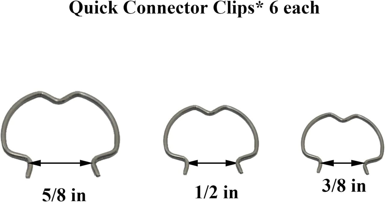 Gugaguga 18 PCS Quick Connector Clips, Metal, 800-801 Model, 3 Sizes for Transmission Cooler Lines