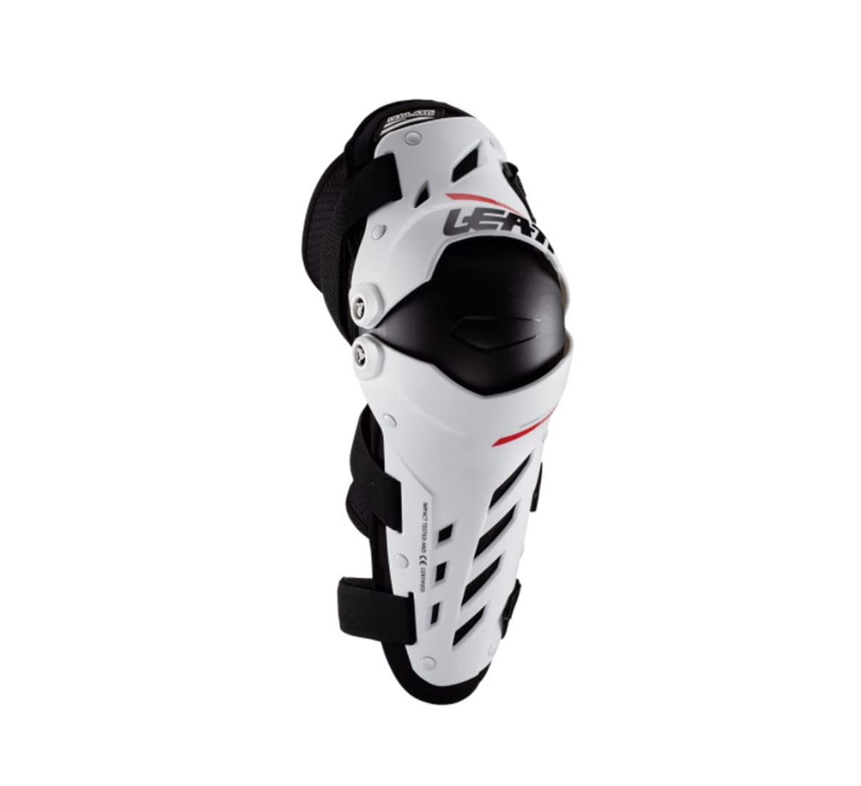 Leatt Brace Adult Dual Axis Off-Road Motorcycle Pivoting Knee And Shin Hard Shell Impact Foam Guard, White, L/Xl