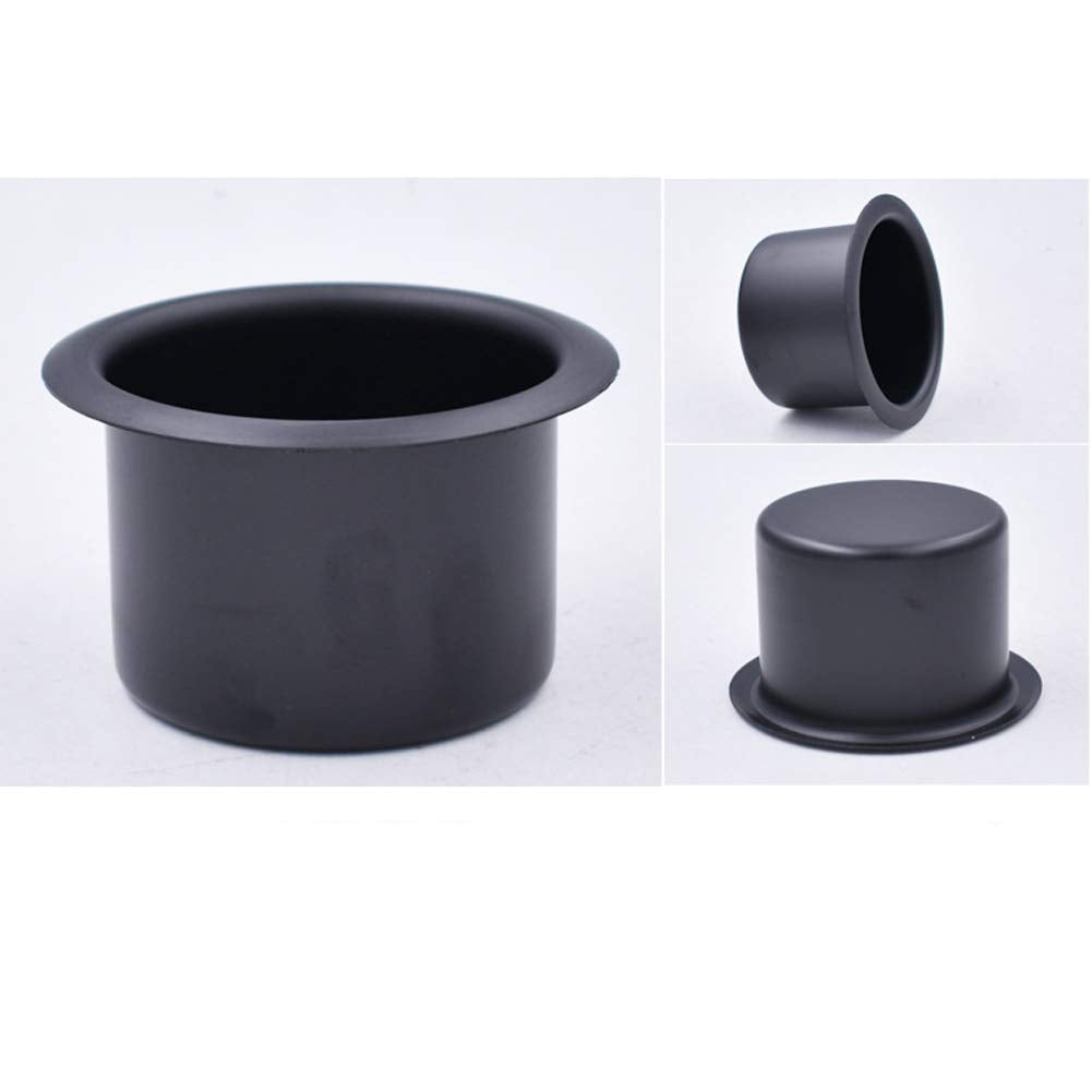 Mollensiuer Metal Sofa Recliner Cup Holder Insert - 2Pcs, 80mm x 60mm, Black for Sofa, Boat, RV, Couch, Car, Truck, Poker Table