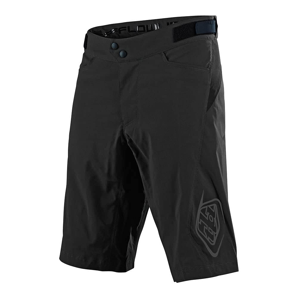 Troy Lee Designs Cycling Mountain Bike Trail Biking MTB Bicycle Shorts for Mens, Flowline Shorts W/Liner (Solid Black, 38)