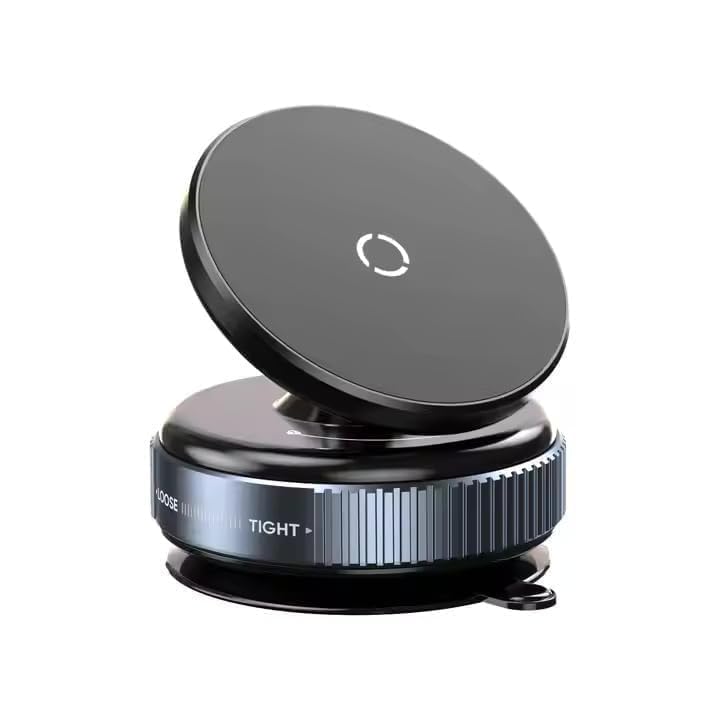 ZENISHA JEWELS Magnetic Phone Holder for Car with Strong Vacuum Suction Cup, 360 Adjustable Magnetic Mobile Mount for Dashboard,
