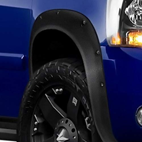 Lund 19-22 Gm Silverado/Sierra Rx-Flat Textured Elite Series Fender Flares W/Black Bolts - Black 4Pc