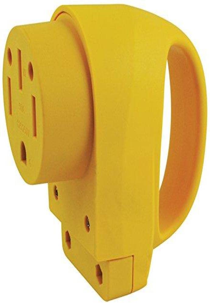ParkPower by Marinco 50FCRV 50 Amp RV Plug - Heavy Duty Female Receptacle 125/250v Replacement Connector Extension Cord End w/Gr
