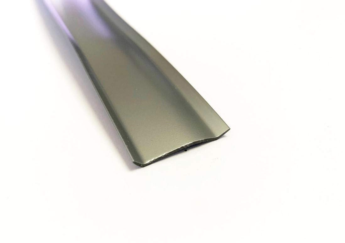 Qpn Silver Vinyl 7/8" Insert Molding Trim Screw Cover Rv Camper Travel Trailer (50 Ft, Silver)