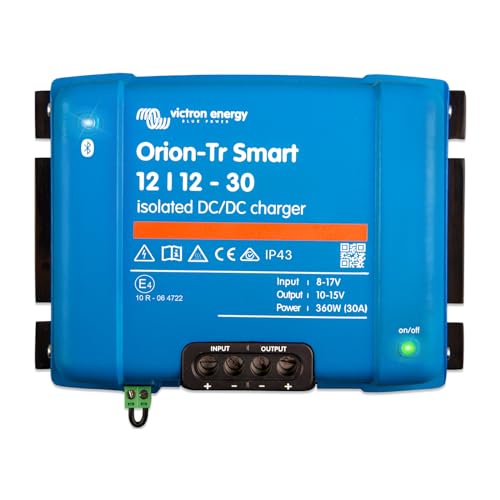 Victron Energy Orion-Tr Smart Dc To Dc Charger (Bluetooth) - 12/12-Volt 30 Amp 360-Watt - Battery Charger For Dual Battery Systems - Isolated