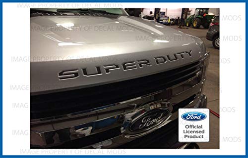 Decal Mods Hood Grille Decal Sticker Inserts for Ford F250/F350/F450 (2017-2022) - Dark Gray Vinyl Inlays