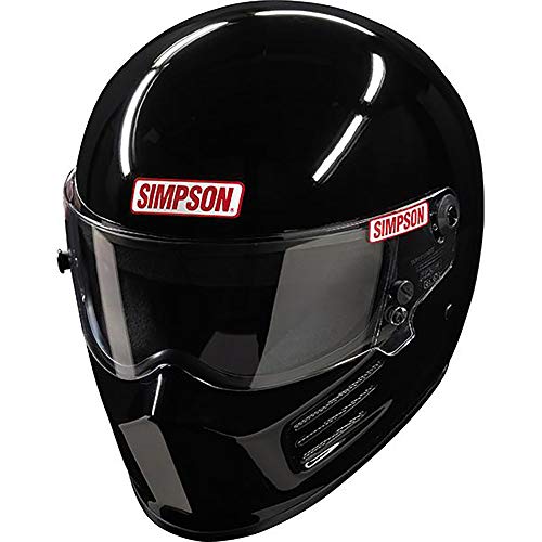 SIMPSON Bandit 2020 Large Black Helmet - Model 7200032, Plastic Material, Standard Color