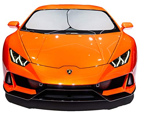 Kinder Fluff Patented Windshield Sun Shade For Tesla S | Oxford Cloth Foldable Car Sun Shield | Thicker Window Shade Fits Tesla