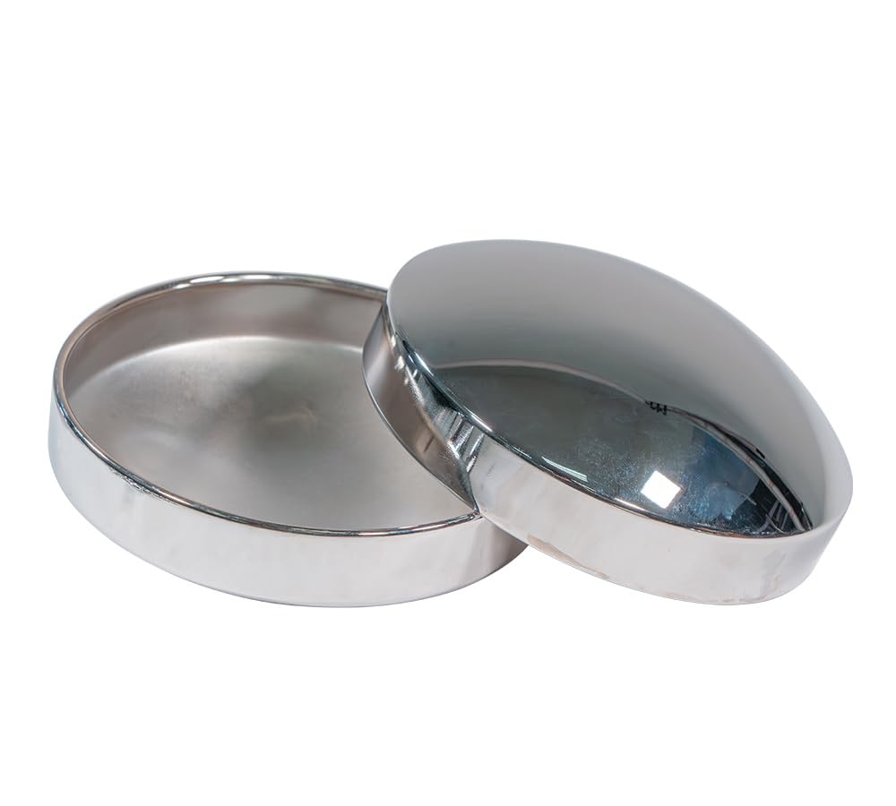 Mytee Products 2 Pack Steel Chrome Axle Wheel Cover Set - Includes (2) Front Hub Caps, (4) Rear Hub Caps, (60) Lug Nut Covers 33