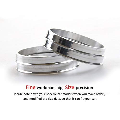 DCVAMOUS Alloy Aluminum Hub Centric Rings 73.1 to 72.6mm - Set of 4 Performance Spigot Hubrings for BMW, Land Rover, and More