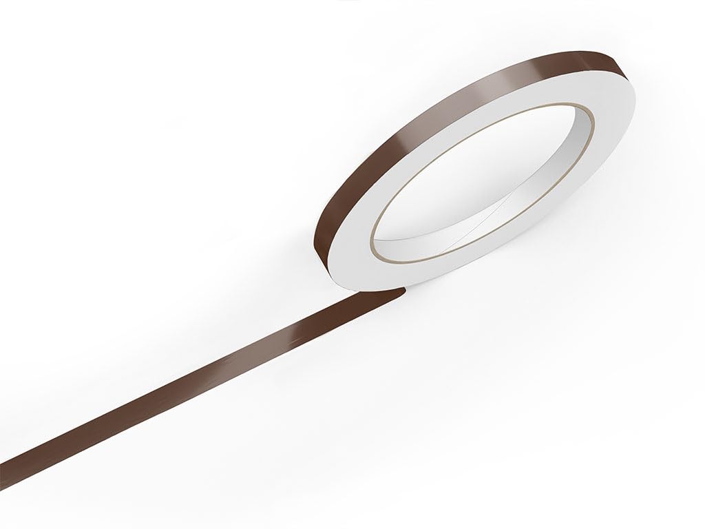 3M 50 Brown Gloss Vinyl Pinstriping Tape - Vinyl Striping Lines Stickers, Striping (1/4In X 150Ft Roll)