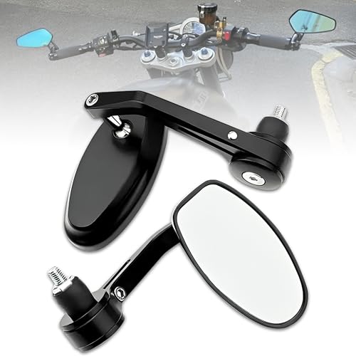 OberoiS Traders Universal And Adjustable Handlebar Rear View Mirror For Bikes And Motorcycles (Oval Gt)