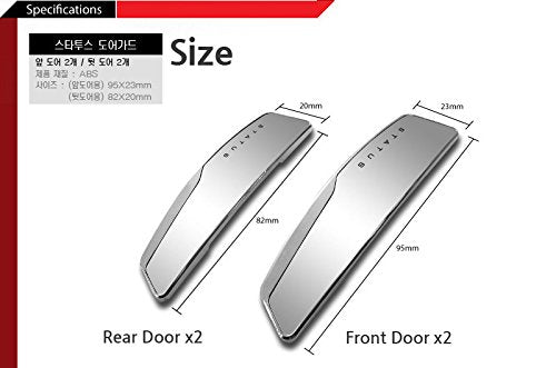 Status 4 Pcs High Glossy Slim Door Edge Guards Bumper Protector Trim Guard Sticker Molding For Motors Auto Vehicle Silver Color