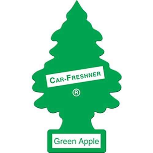 Little Trees Car Air Freshener | Hanging Paper Tree For Home Or Car | Green Apple | Pack Of 3