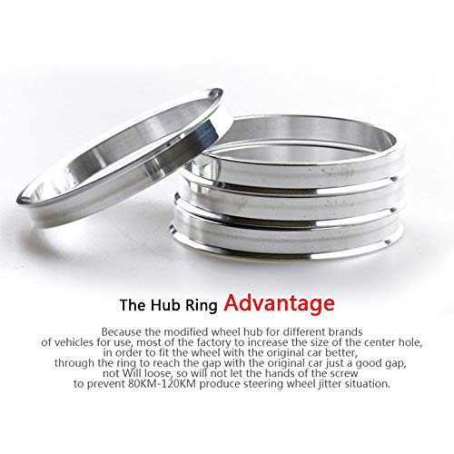 Dcvamous Alloy Aluminum Hub Centric Rings 74.1 To 64.1, Set Of 4 - Performance Spigot Hubrings Fit 64.1Mm Vehicle Hub And 74.1Mm