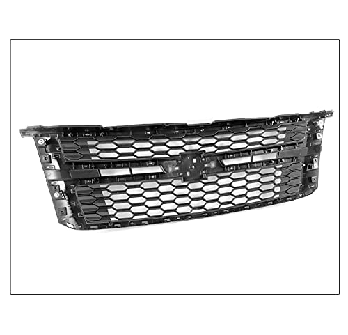ZMAUTOPARTS Mesh Front Bumper Grille Shell Gloss Black for 2015-2020 Chevy Suburban/Tahoe LS LT, Model GRI-JZ-CT15-MS-