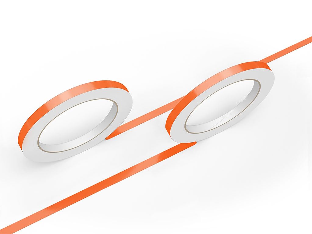 3M 50 Bright Orange Gloss Vinyl Pinstriping Tape - Vinyl Striping Lines Stickers, Striping (3/4In X 150Ft Roll)