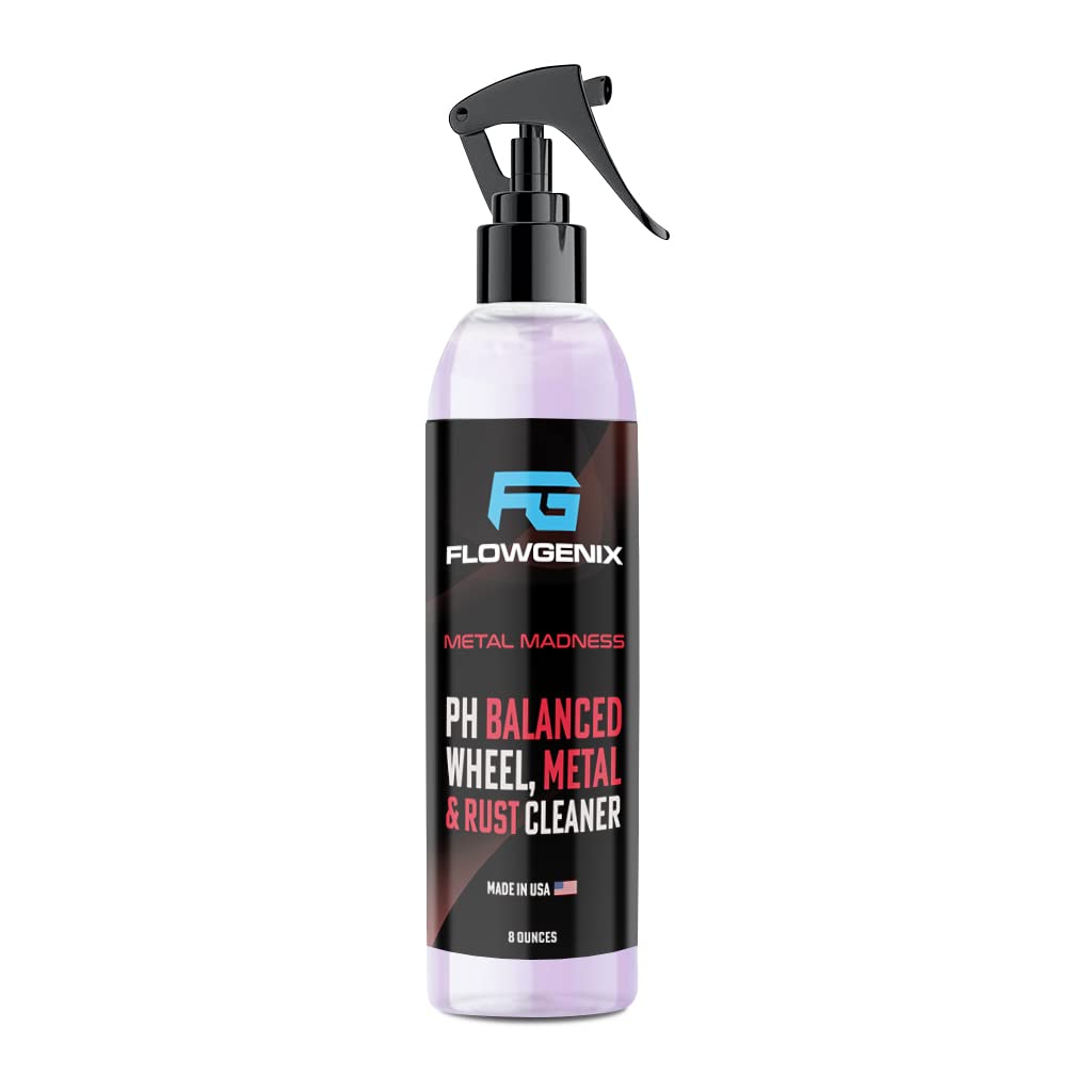 Flowgenix™ Grand Slam 5-Pack - Includes Detailing Spray, Tire Gel, Scratch Repair, Wheel Metal Rust Cleaner, Interior Water-Repellent Vinyl & Leather Cleaner - Includes 2 Microfiber Towels