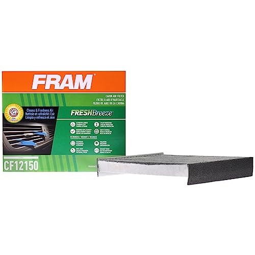 Fram Fresh Breeze Cabin Air Filter Replacement For Car Passenger Compartment W/ Arm And Hammer Baking Soda, Easy Install, Cf12150 For Mazda / Toyota Vehicles