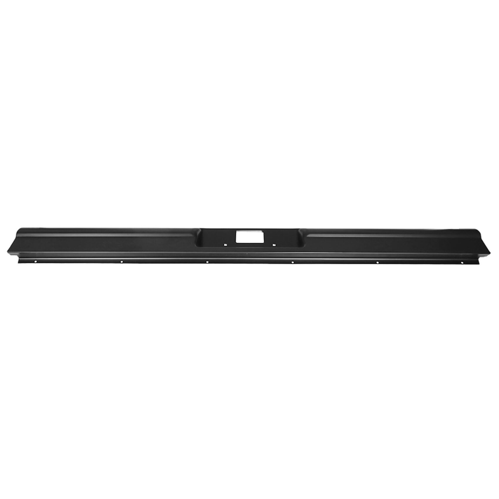 labwork Rear Roll Pan Bumper for Chevrolet C10 Pickup 1967-1972, Alloy Steel, Black, License Plate Replacement