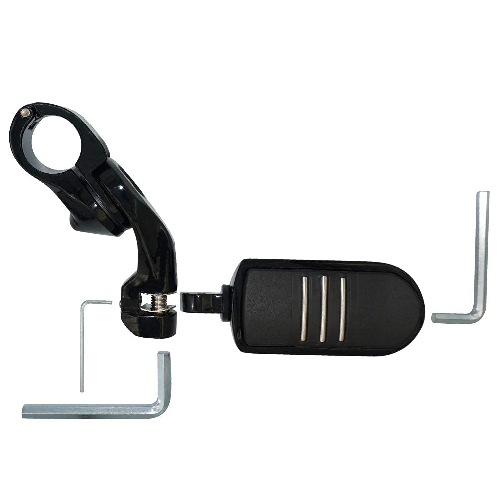 Fovplue 1.25'' Highway Pegs,Motorcycle Angled Adjustable Highway Footpegs For Harley Davidson Touring Road King Road Glide Stree