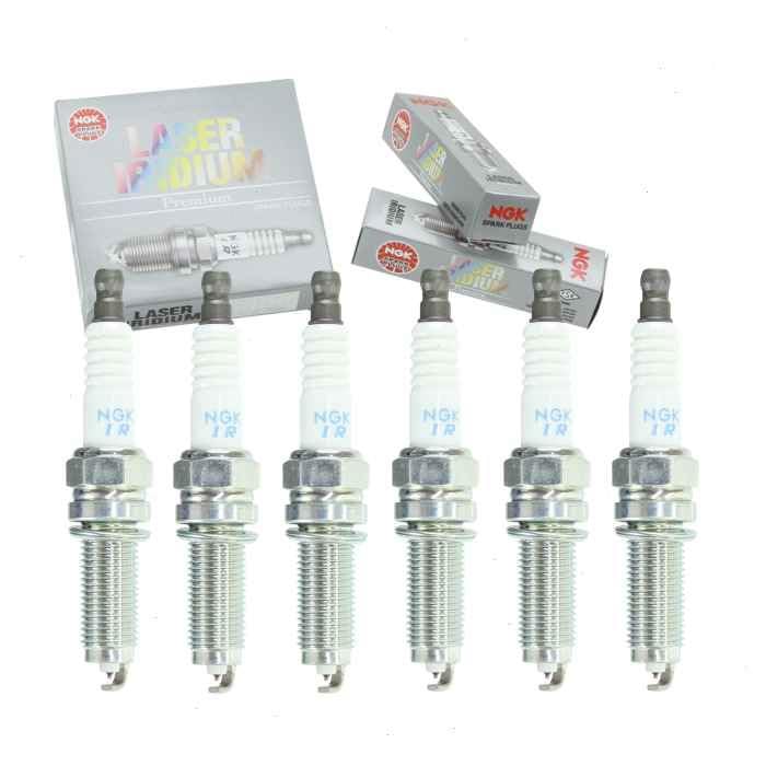 6 pc NGK Laser Iridium Spark Plugs compatible with Jeep Wrangler 3.6L V6 2018-2020