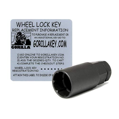 Gorilla Automotive 96641BDX Wheel Lock Set, Black, 14mm x 1.50 Thread Size, 4-Pack, Chrome Steel