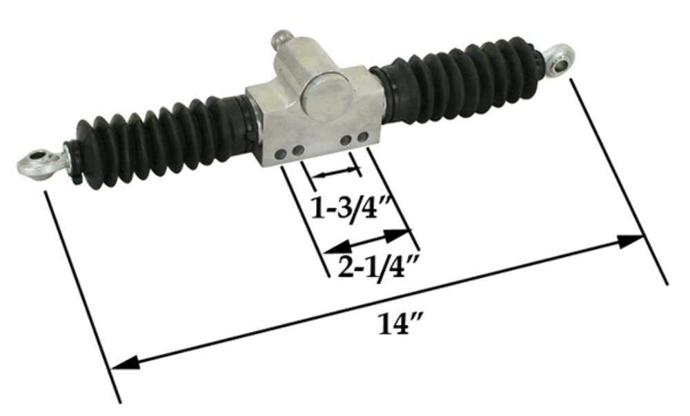 EMPI Rack & Pinion Steering Unit - 14" Aluminum, 5/8 x 36 Spline for Rock Crawler & Sand Rail