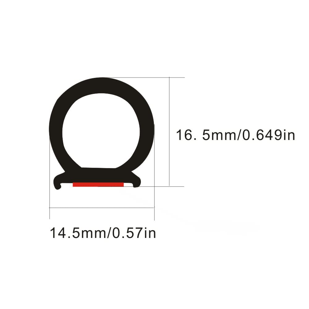 Kaixuan Automotive Universal New Weather Stripping Epdm Rubber Seal Strip D-Shape Self Adhesive Car Truck Door Window Weather St