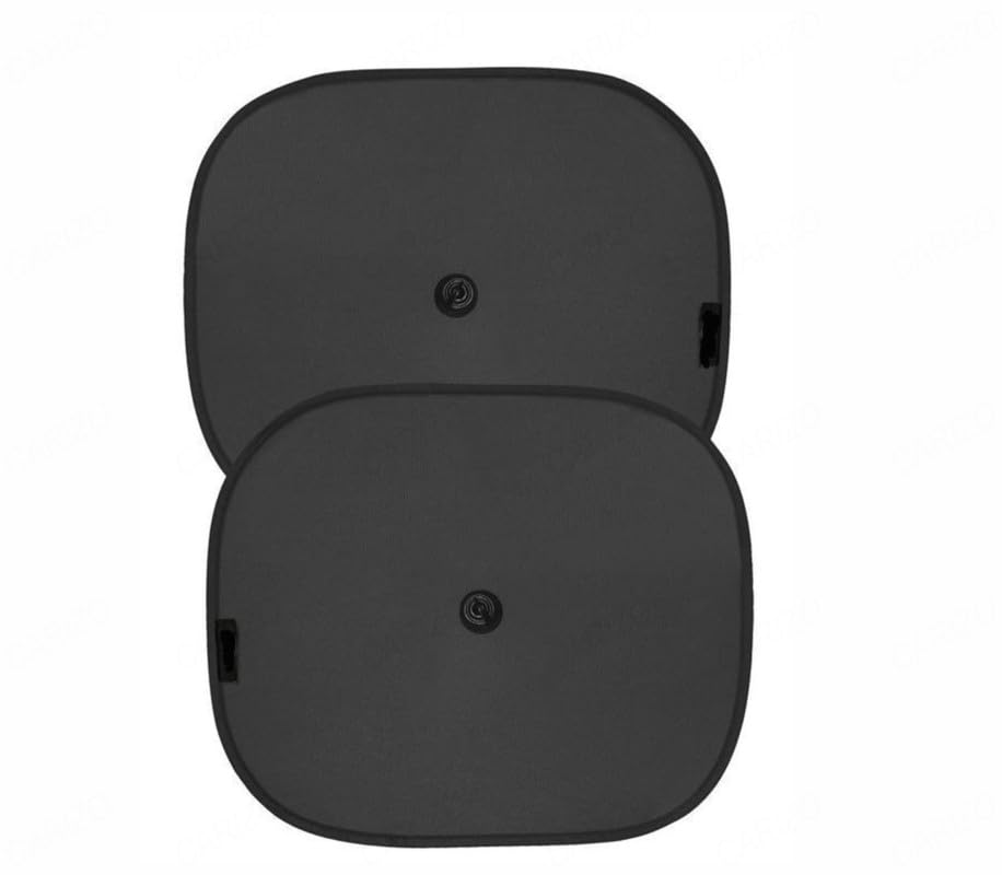 CARIZO Car Side Window StickOnSunshades with Vacuum Cups (Set of 2) Black for Honda City (20142017)