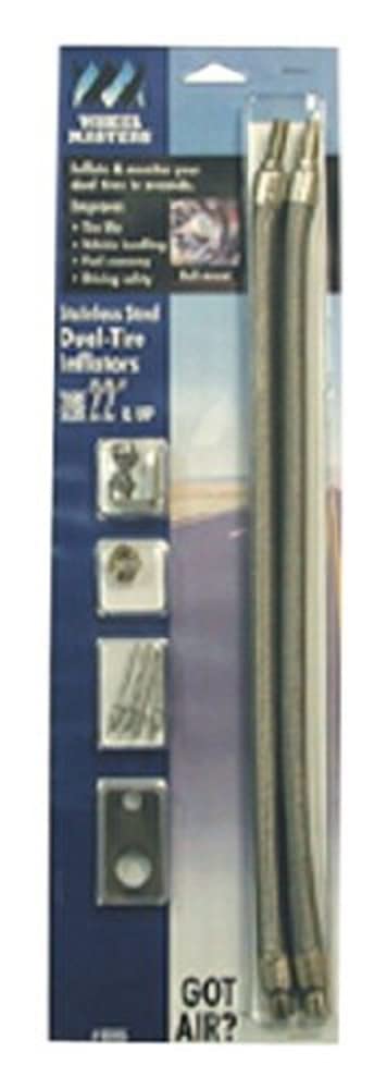 Wheel Masters 8005 Stainless Steel Hose Extenders For 22'' Wheels - 2 Hose Kit, Hub Hole Mount