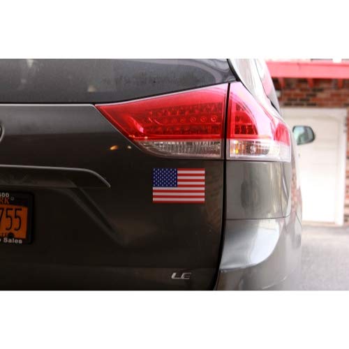 Magnet Me Up: American Flag Automotive Magnet Decal - 4X6 Inches, 2 Pack - Red, White, And Blue - Heavy-Duty Magnetic Vinyl For