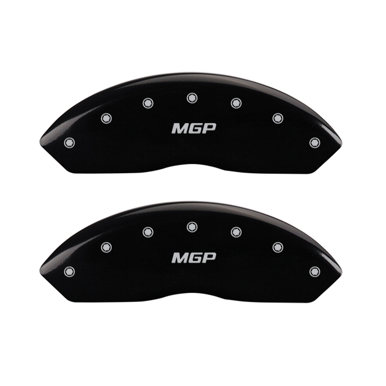 Mgp Caliper Covers 10007Smgpbk Black Brake Covers Engraved With Silver Mgp (Set Of 4)